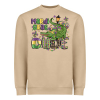 Mushroom mardi gras dude alligator Heavyweight Sweatshirt - MaliasSmallBusiness