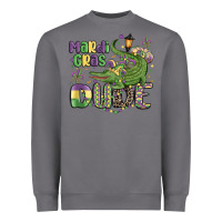 Storm mardi gras dude alligator Heavyweight Sweatshirt - MaliasSmallBusiness