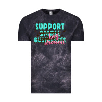 Cloud Black support small businesses big dreams Vintage Tee - MaliasSmallBusiness
