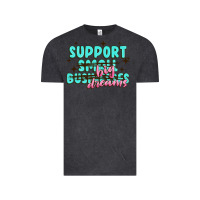Vintage Black support small businesses big dreams Vintage Tee - MaliasSmallBusiness