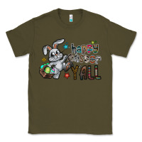 Army Green Happy Easter Y'all Classic Tee - CowhideDigitalArt