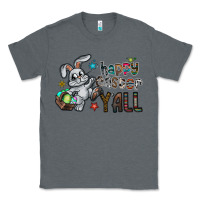 Charcoal Heather Happy Easter Y'all Classic Tee - CowhideDigitalArt