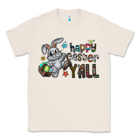 Natural Happy Easter Y'all Classic Tee - CowhideDigitalArt