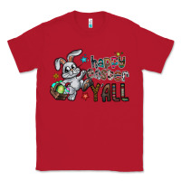 Red Happy Easter Y'all Classic Tee - CowhideDigitalArt