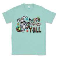 Seafoam Happy Easter Y'all Classic Tee - CowhideDigitalArt