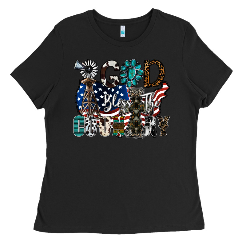 God Bless The Country Ladies Tee by SublimationCraftShop | Teevron