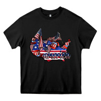 Black america Heavy Core Tee - CowhideDigitalArt