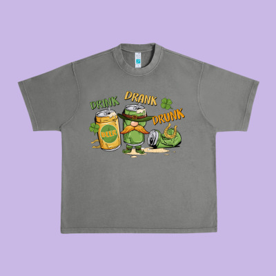 Deink Drank Drunk St. Patrick's Day Urban Heavy Tee Designed By Maliassmallbusiness