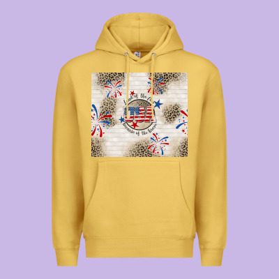 Usa Land Of The Free Because Of The Brave Premium Hoodie Designed By Tumblerdesignbyshophia