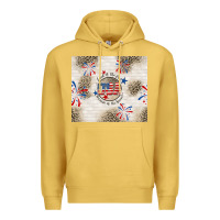 Antique Gold usa land of the free because of the brave Premium Hoodie - TumblerDesignByShophia