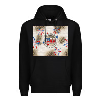 Black usa land of the free because of the brave Premium Hoodie - TumblerDesignByShophia