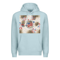 Blue Mist usa land of the free because of the brave Premium Hoodie - TumblerDesignByShophia
