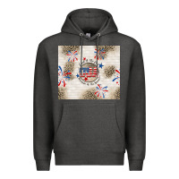 Charcoal Heather usa land of the free because of the brave Premium Hoodie - TumblerDesignByShophia