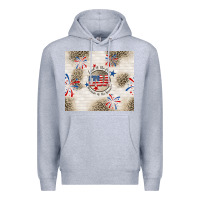 Heather Grey usa land of the free because of the brave Premium Hoodie - TumblerDesignByShophia