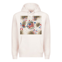 Pale Pink usa land of the free because of the brave Premium Hoodie - TumblerDesignByShophia