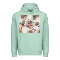 Seafoam usa land of the free because of the brave Premium Hoodie - TumblerDesignByShophia