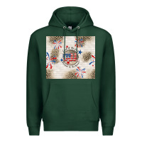 Sports Green usa land of the free because of the brave Premium Hoodie - TumblerDesignByShophia