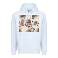 White usa land of the free because of the brave Premium Hoodie - TumblerDesignByShophia