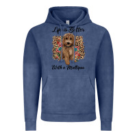Vintage Denim life is better with a maltipoo Vintage Hoodie - BarkalooDesign