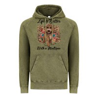 Vintage Olive life is better with a maltipoo Vintage Hoodie - BarkalooDesign