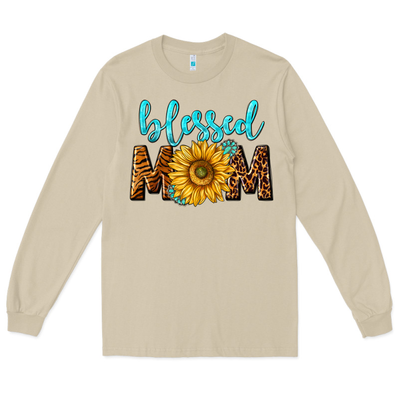 Blessed Mom With Sunflower Long Sleeve Tee by NancyCooperArtShop | Teevron