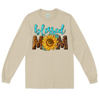 Mushroom blessed mom with sunflower Long Sleeve Tee - NancyCooperArtShop