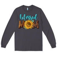 Smoke blessed mom with sunflower Long Sleeve Tee - NancyCooperArtShop