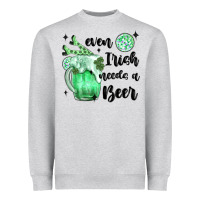 Heather Grey even ırısh needs a beer Heavyweight Sweatshirt - MaliasSmallBusiness