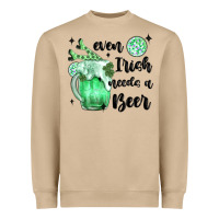 Even ırısh Needs A Beer Heavyweight Sweatshirt | Teevron