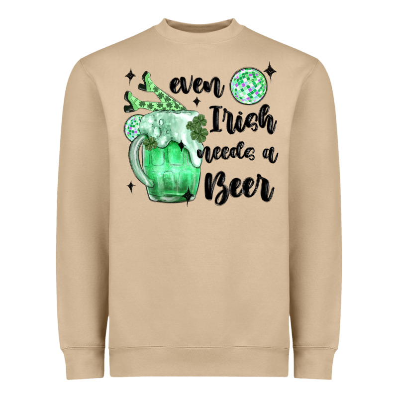Even ırısh Needs A Beer Heavyweight Sweatshirt by MaliasSmallBusiness | Teevron