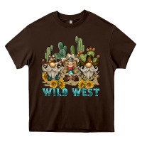 Chocolate Brown wild west western gnome Heavy Core Tee - BarkalooDesign