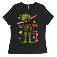 Black im the badass elf Ladies Tee - FaDigitalArtStudio