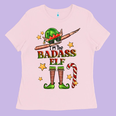 Im The Badass Elf Ladies Tee Designed By Fadigitalartstudio