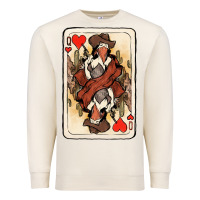 Sandshell Queen Of Hearts Cowgirl Premium Sweatshirt - HowdyJamesFarm