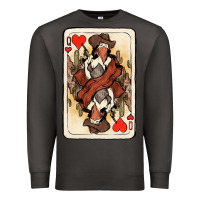 Smoke Queen Of Hearts Cowgirl Premium Sweatshirt - HowdyJamesFarm