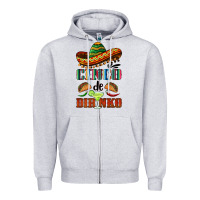 Heather Grey cinco de dirinko sombrero Zipper Hoodie - BarkalooDesign