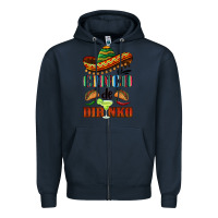Navy cinco de dirinko sombrero Zipper Hoodie - BarkalooDesign