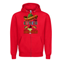 Red cinco de dirinko sombrero Zipper Hoodie - BarkalooDesign