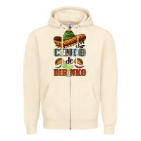 Sandshell cinco de dirinko sombrero Zipper Hoodie - BarkalooDesign