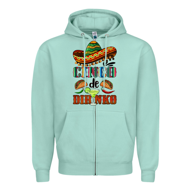 Cinco De Dirinko Sombrero Zipper Hoodie by BarkalooDesign | Teevron