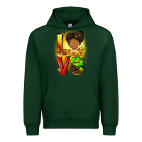 Forest Green Love Juneteenth Urban Hoodie - FaDigitalArtStudio