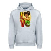 Heather Grey Love Juneteenth Urban Hoodie - FaDigitalArtStudio