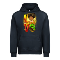 Navy Love Juneteenth Urban Hoodie - FaDigitalArtStudio