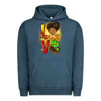 Pigment Midnight Navy Love Juneteenth Urban Hoodie - FaDigitalArtStudio