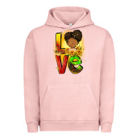 Pigment Salmon Love Juneteenth Urban Hoodie - FaDigitalArtStudio