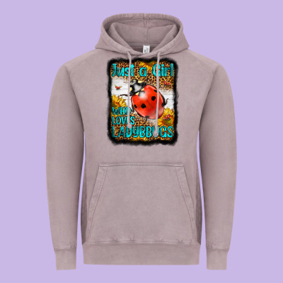Western Just A Girl Who Loves Ladybug Vintage Hoodie Designed By Lillyallendesigns