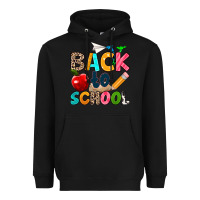 Black back to school Heavyweight Hoodie - texasbilliewilder