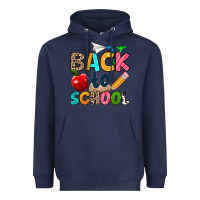 Navy back to school Heavyweight Hoodie - texasbilliewilder