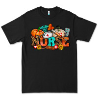 Black nurse with fall element Premium Tee - AdoDesignShop