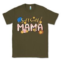 Army Green softball MAMA Classic Tee - MaliasSmallBusiness